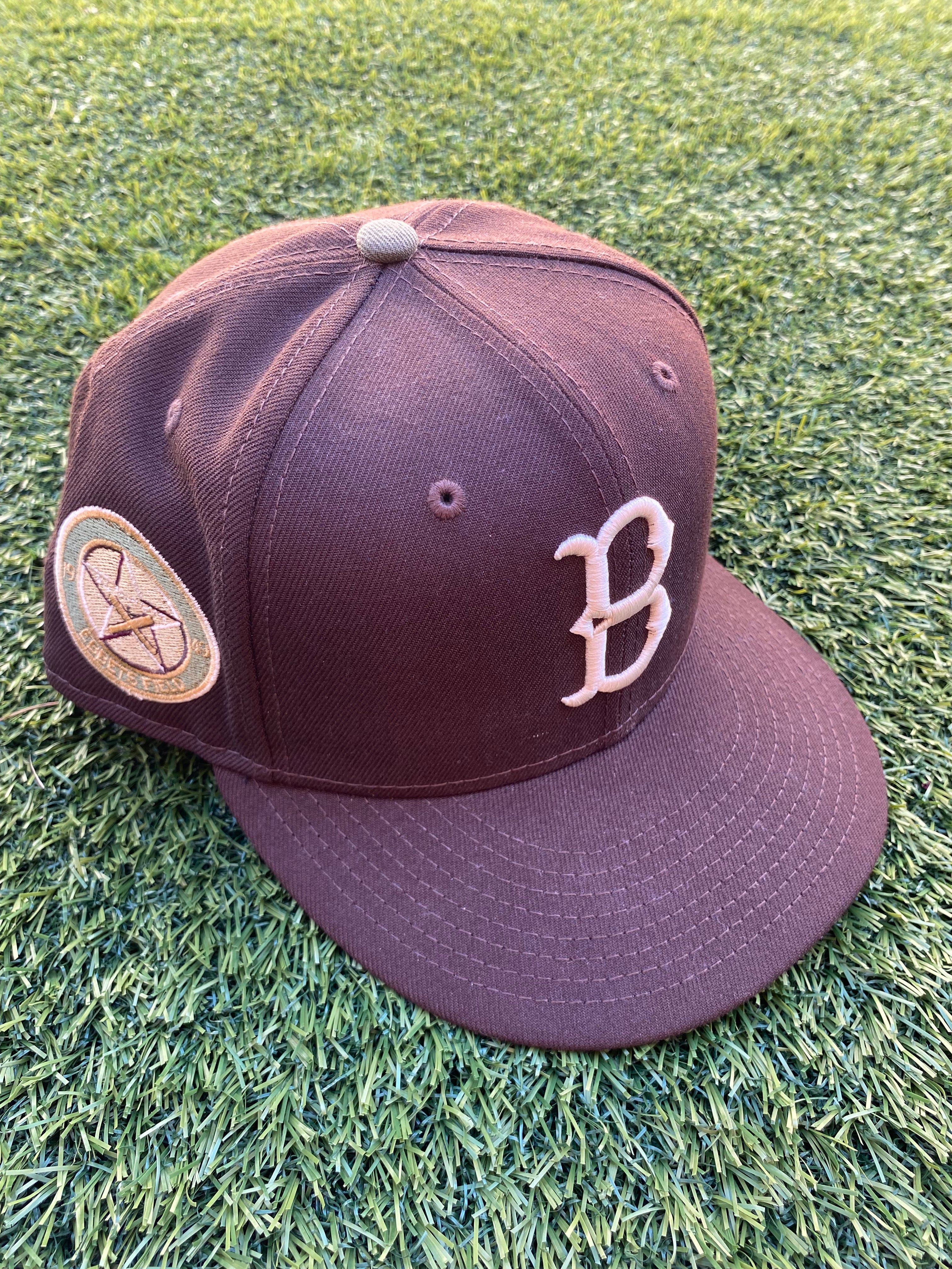 Brooklyn Dodgers 1949 Ebbets Field Patch Olive Brim
