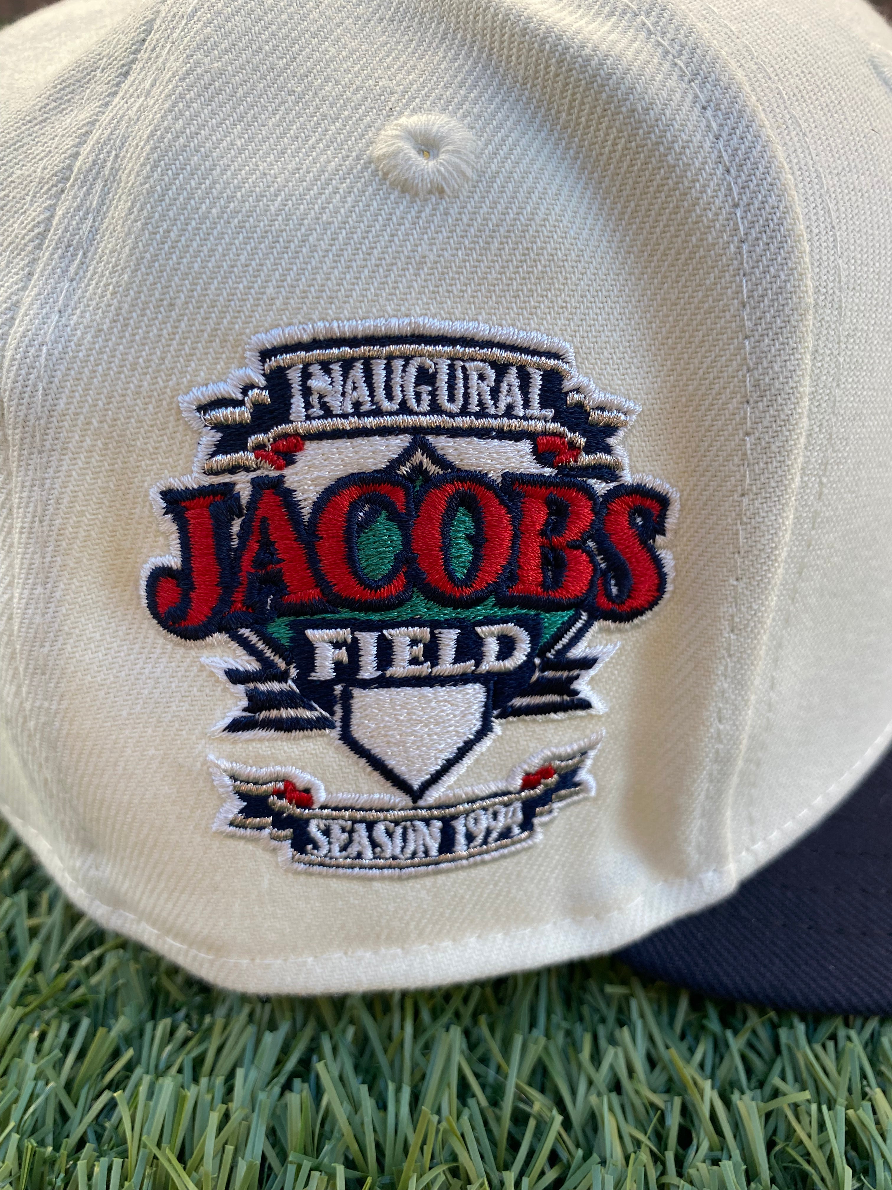 New Era Cleveland Indians Aux Pack Vol 2 Jacobs Field Patch Hat Club Exclusive 59FIFTY Fitted Hat Black/Red