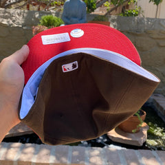 Hat Club LA Dodgers Brown Dome Red Brim